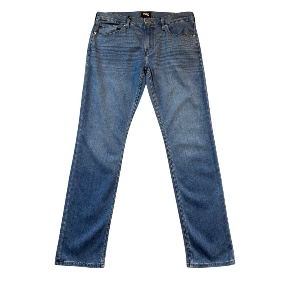 PAIGE Men Jeans Slim Straight Blue Denim